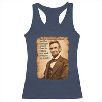 Abraham Lincoln American History Teacher School Racerback Tank Top