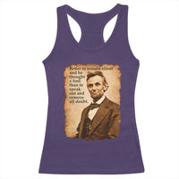 Abraham Lincoln American History Teacher School Racerback Tank Top