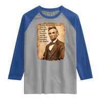 Abraham Lincoln American History Teacher School Raglan Shirt