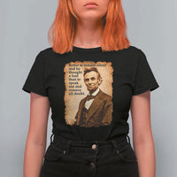 Abraham Lincoln American History Teacher School T Shirt For Women