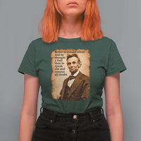 Abraham Lincoln American History Teacher School T Shirt For Women