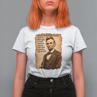 Abraham Lincoln American History Teacher School T Shirt For Women