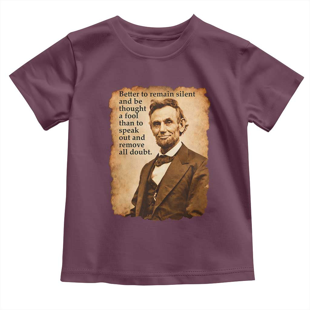 Abraham Lincoln American History Teacher School Toddler T Shirt