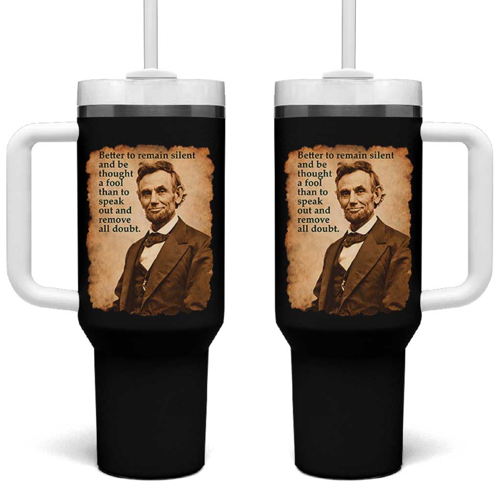 Abraham Lincoln American History Teacher School Tumbler With Handle