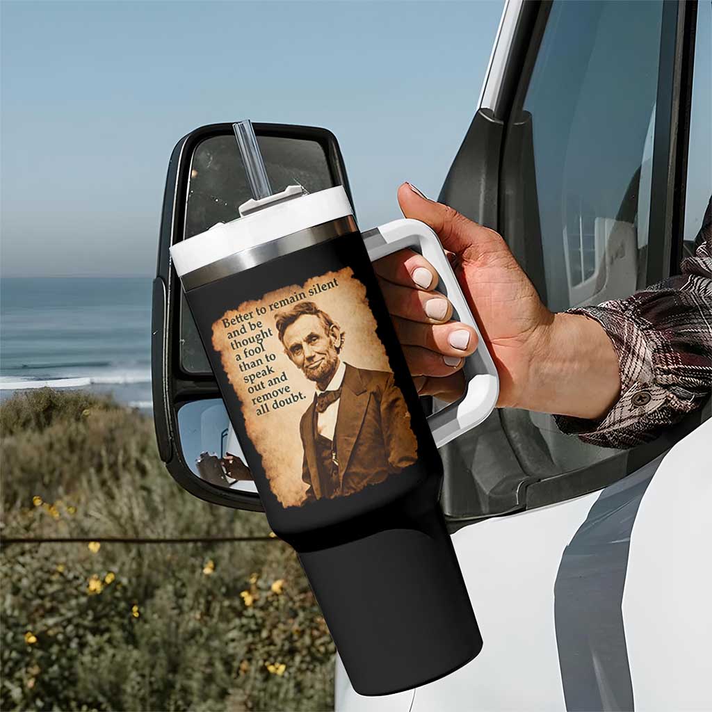 Abraham Lincoln American History Teacher School Tumbler With Handle