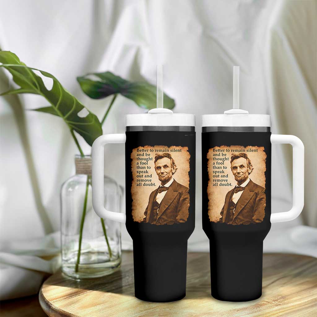 Abraham Lincoln American History Teacher School Tumbler With Handle