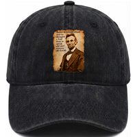 Abraham Lincoln American History Teacher School Washed Cotton Baseball Cap