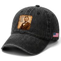 Abraham Lincoln American History Teacher School Washed Cotton Baseball Cap