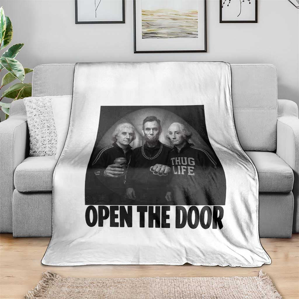 Funny Political American History Throw Blanket Abraham Lincoln George Washington and Thomas Jefferson Meme