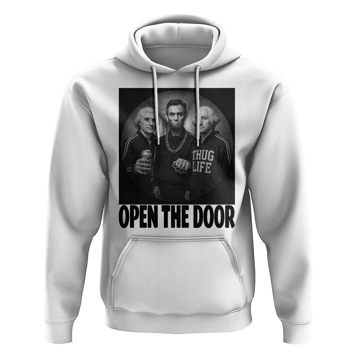 Funny Political American History Hoodie Abraham Lincoln George Washington and Thomas Jefferson Meme