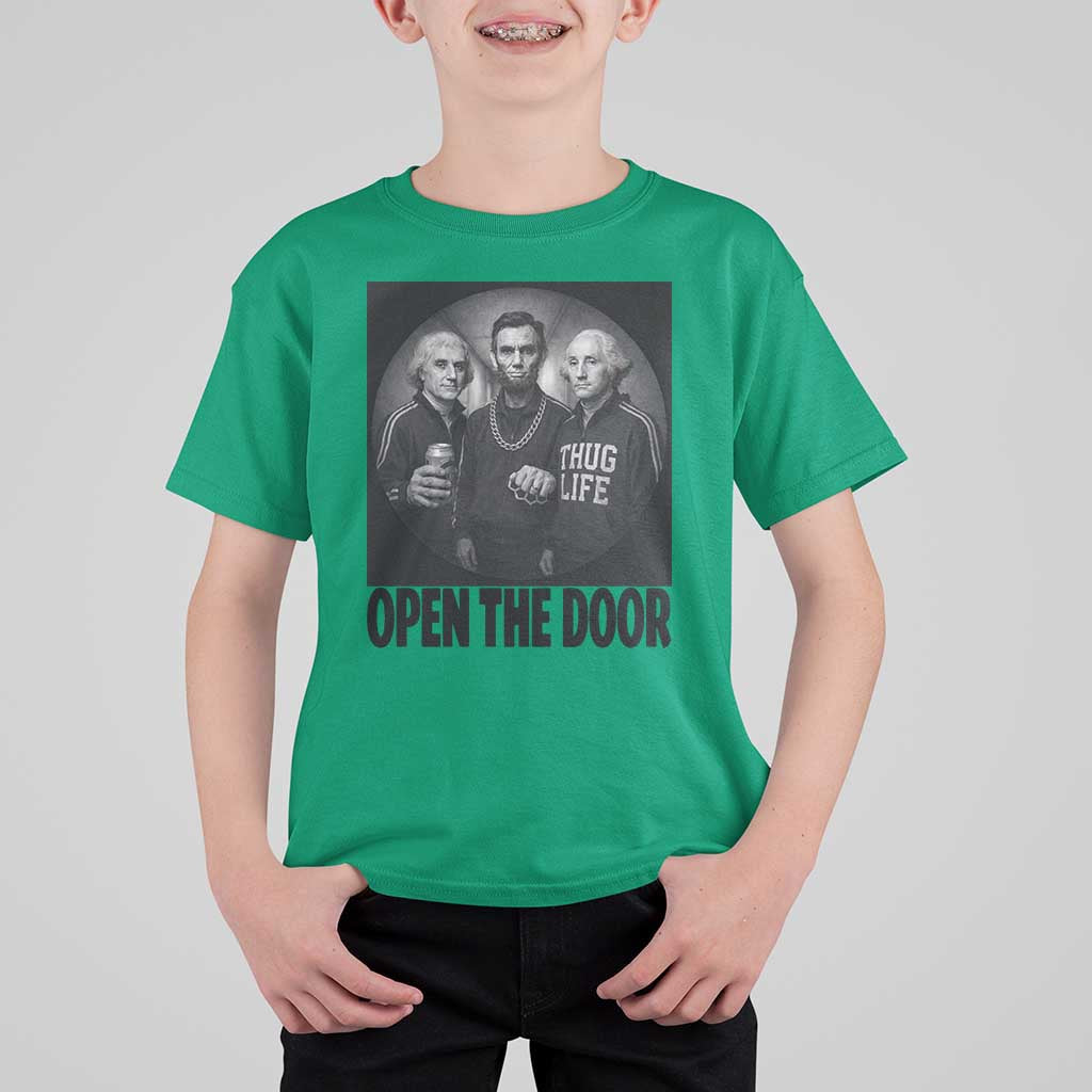 Funny Political American History T Shirt For Kid Abraham Lincoln George Washington and Thomas Jefferson Meme