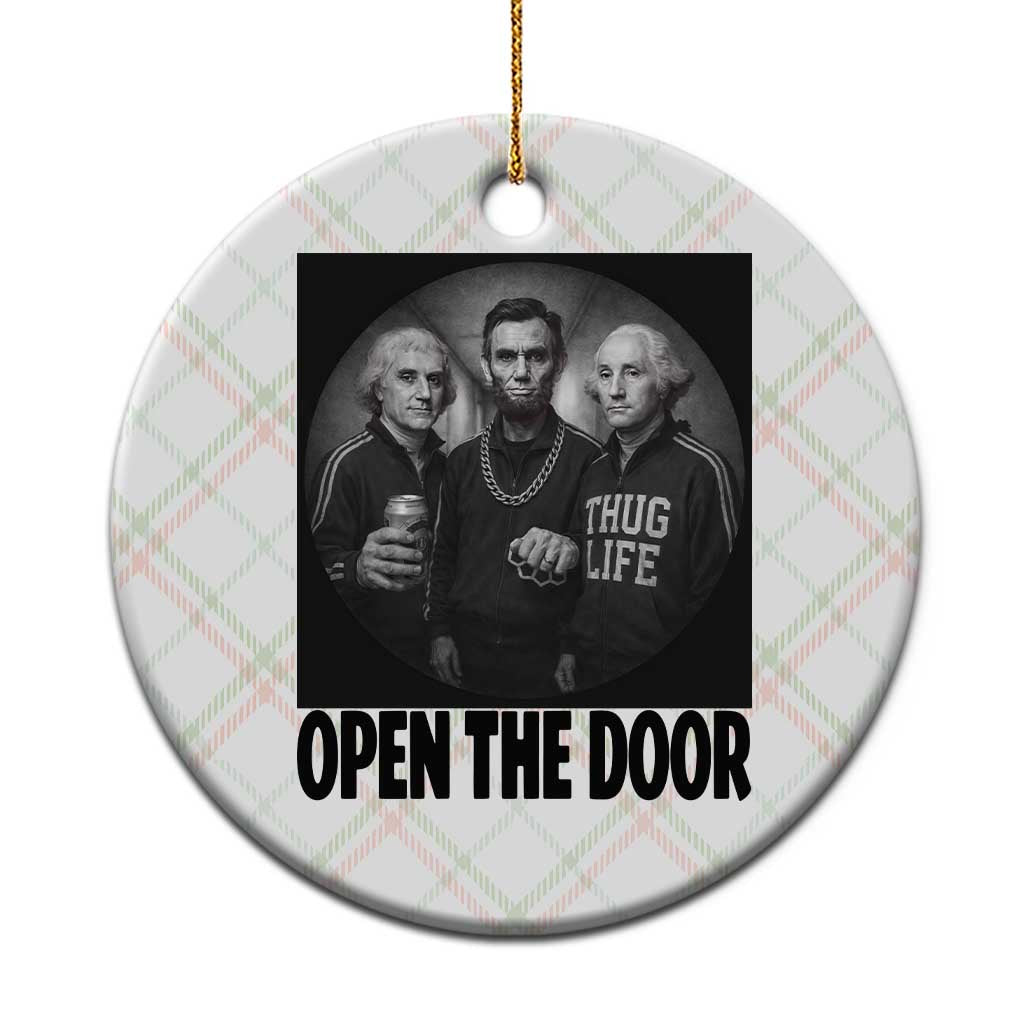 Funny Political American History Ceramic Ornament Abraham Lincoln George Washington and Thomas Jefferson Meme