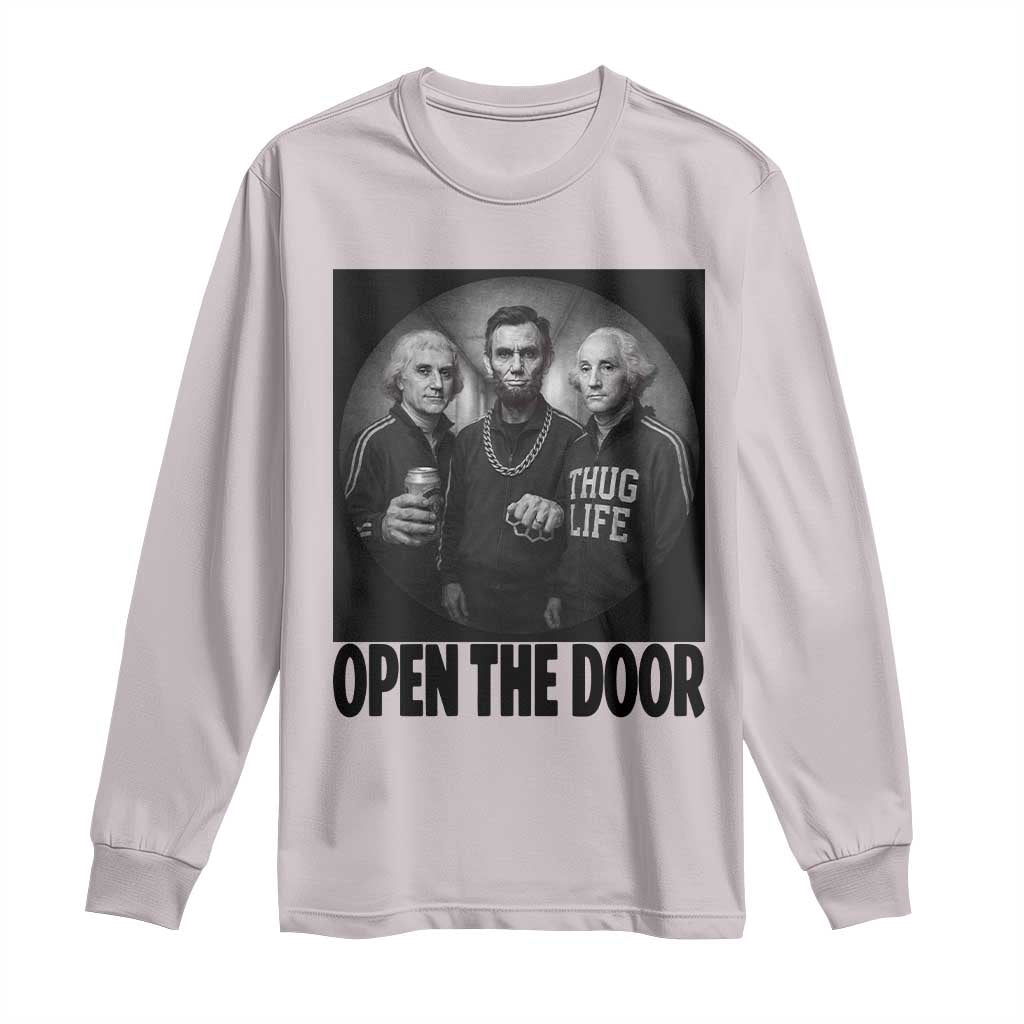 Funny Political American History Long Sleeve Shirt Abraham Lincoln George Washington and Thomas Jefferson Meme
