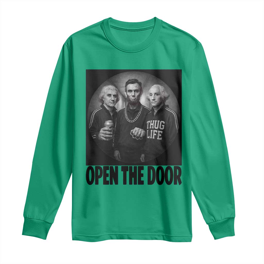 Funny Political American History Long Sleeve Shirt Abraham Lincoln George Washington and Thomas Jefferson Meme