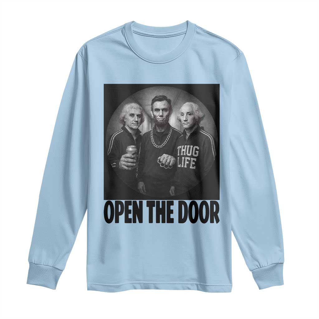 Funny Political American History Long Sleeve Shirt Abraham Lincoln George Washington and Thomas Jefferson Meme