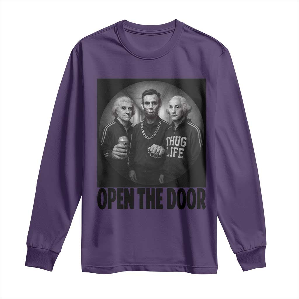 Funny Political American History Long Sleeve Shirt Abraham Lincoln George Washington and Thomas Jefferson Meme