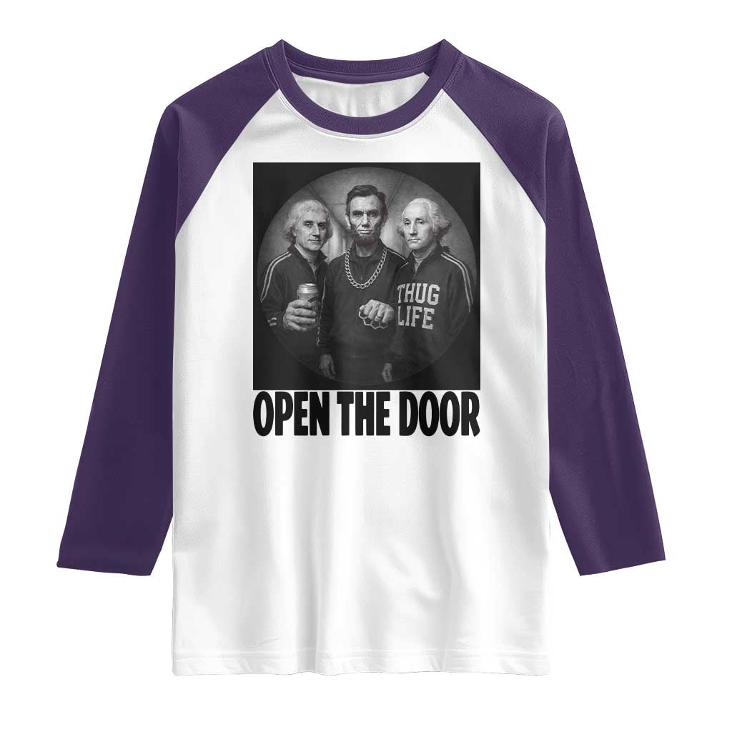 Funny Political American History Raglan Shirt Abraham Lincoln George Washington and Thomas Jefferson Meme