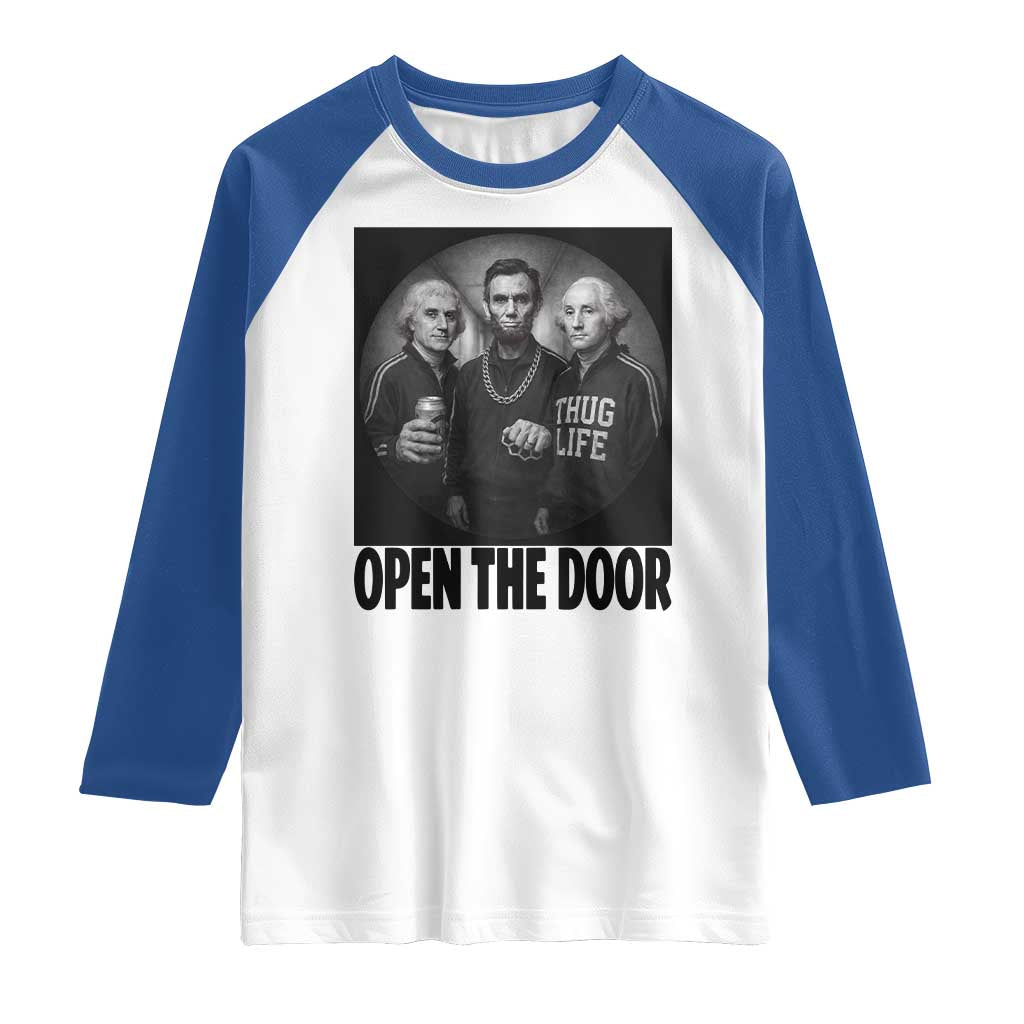 Funny Political American History Raglan Shirt Abraham Lincoln George Washington and Thomas Jefferson Meme