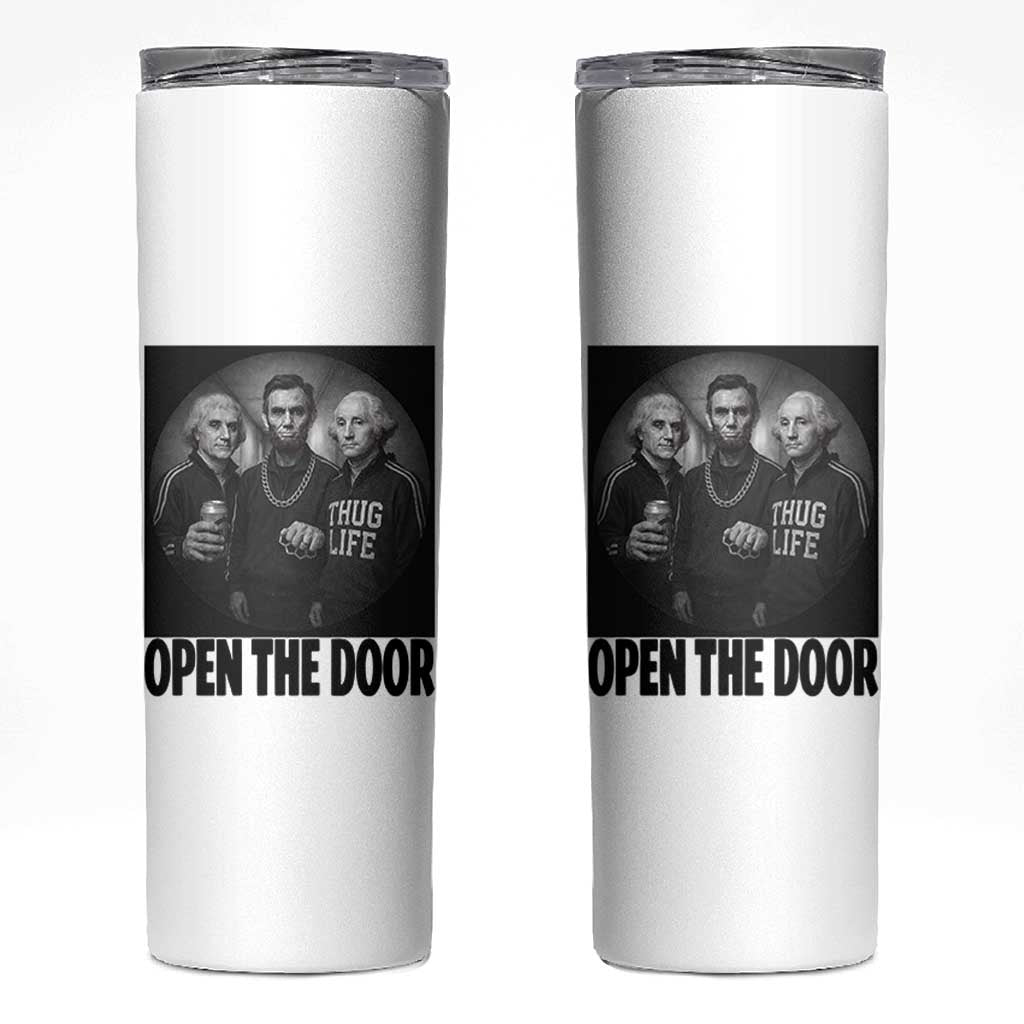 Funny Political American History Skinny Tumbler Abraham Lincoln George Washington and Thomas Jefferson Meme