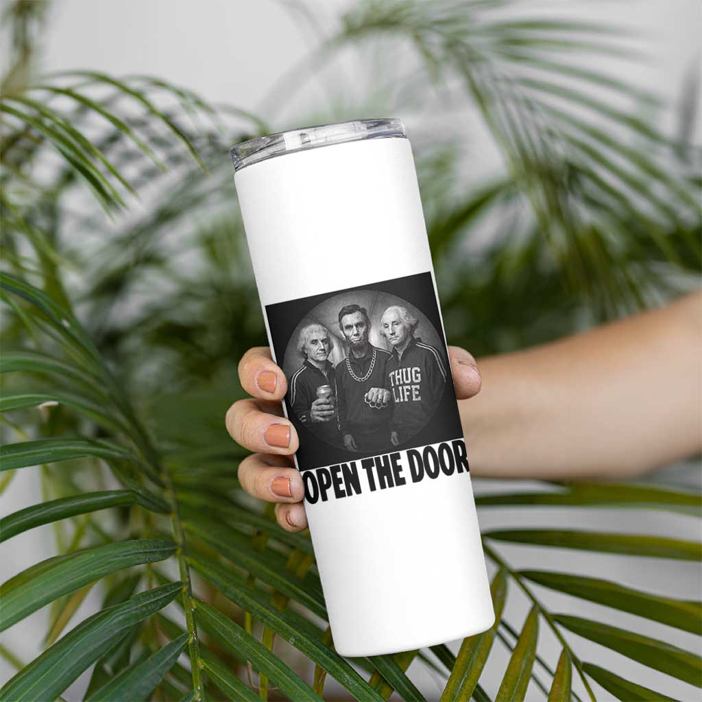 Funny Political American History Skinny Tumbler Abraham Lincoln George Washington and Thomas Jefferson Meme