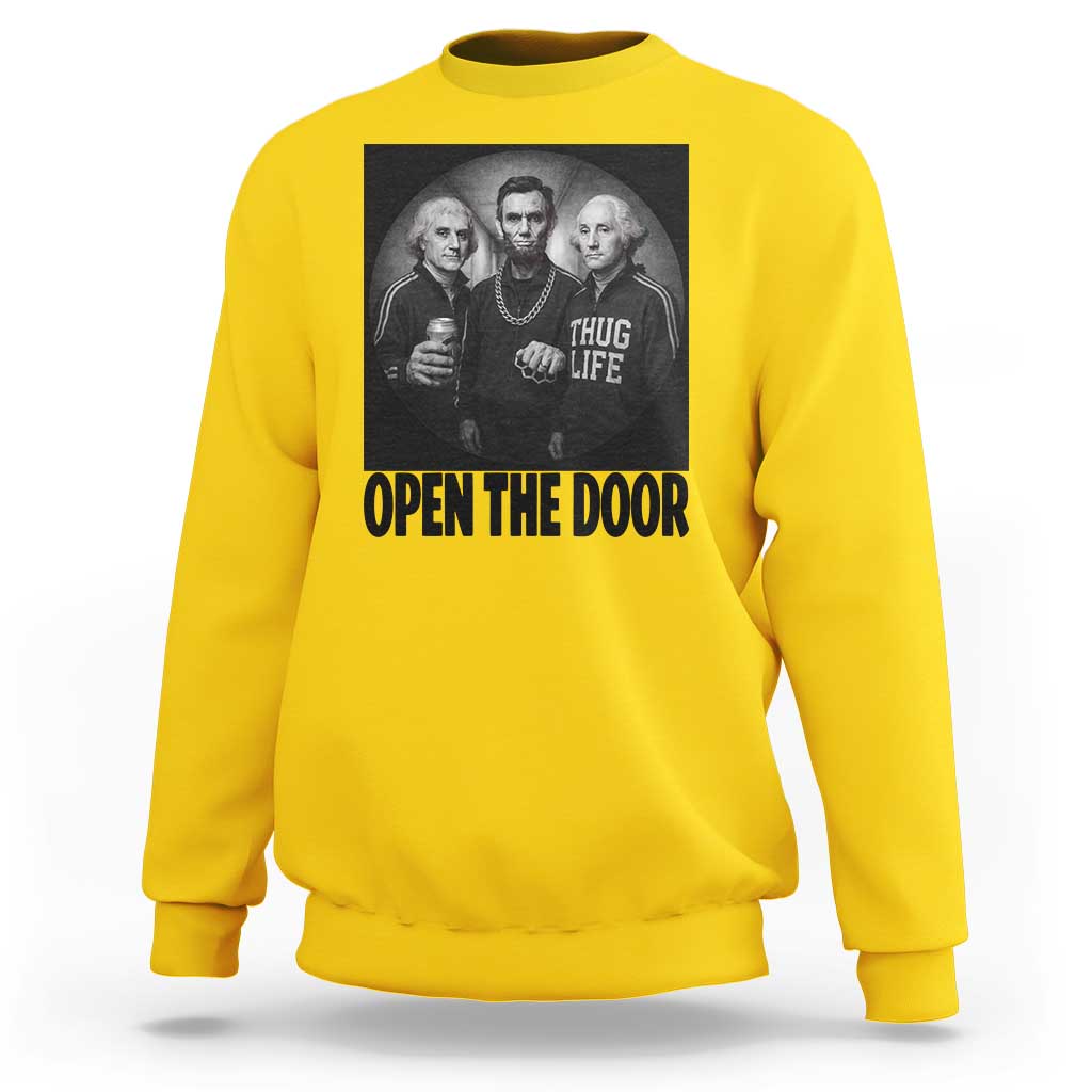 Funny Political American History Sweatshirt Abraham Lincoln George Washington and Thomas Jefferson Meme