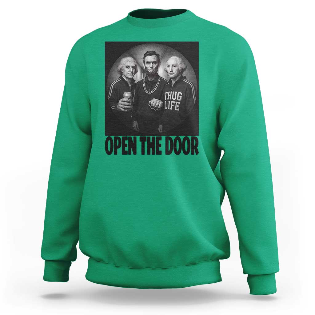 Funny Political American History Sweatshirt Abraham Lincoln George Washington and Thomas Jefferson Meme