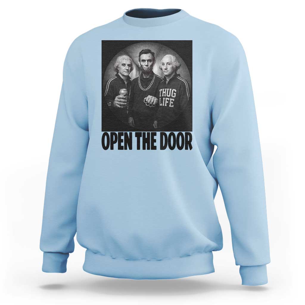 Funny Political American History Sweatshirt Abraham Lincoln George Washington and Thomas Jefferson Meme