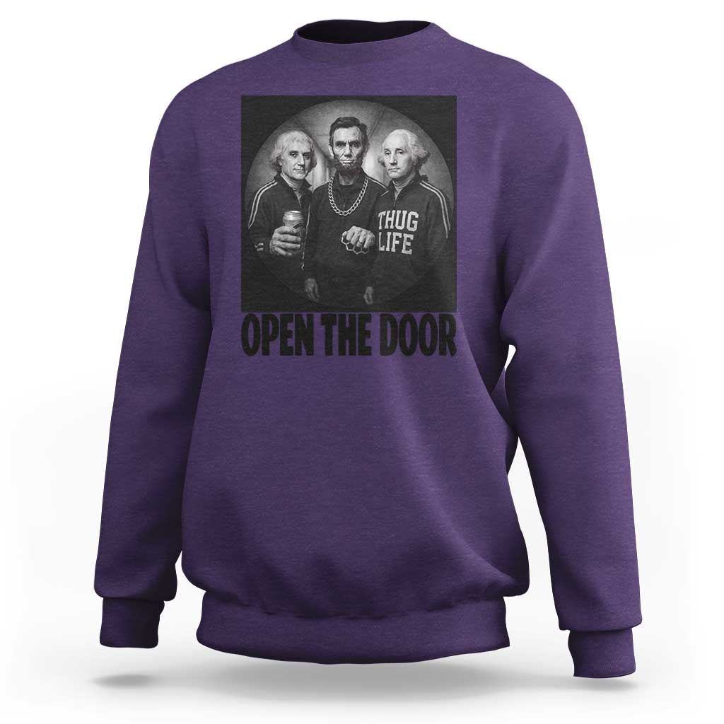 Funny Political American History Sweatshirt Abraham Lincoln George Washington and Thomas Jefferson Meme
