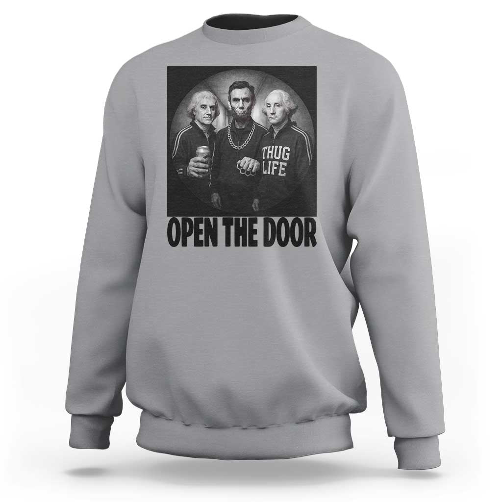 Funny Political American History Sweatshirt Abraham Lincoln George Washington and Thomas Jefferson Meme