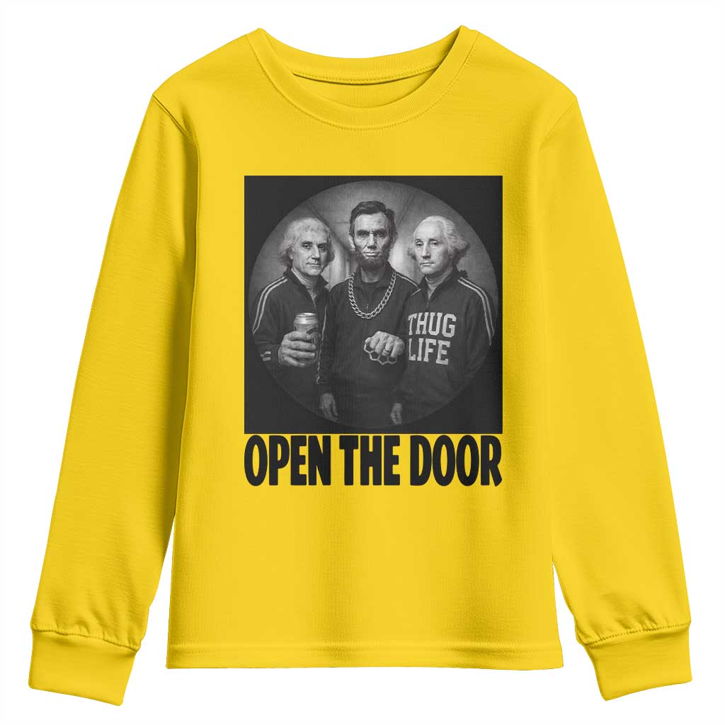 Funny Political American History Youth Sweatshirt Abraham Lincoln George Washington and Thomas Jefferson Meme