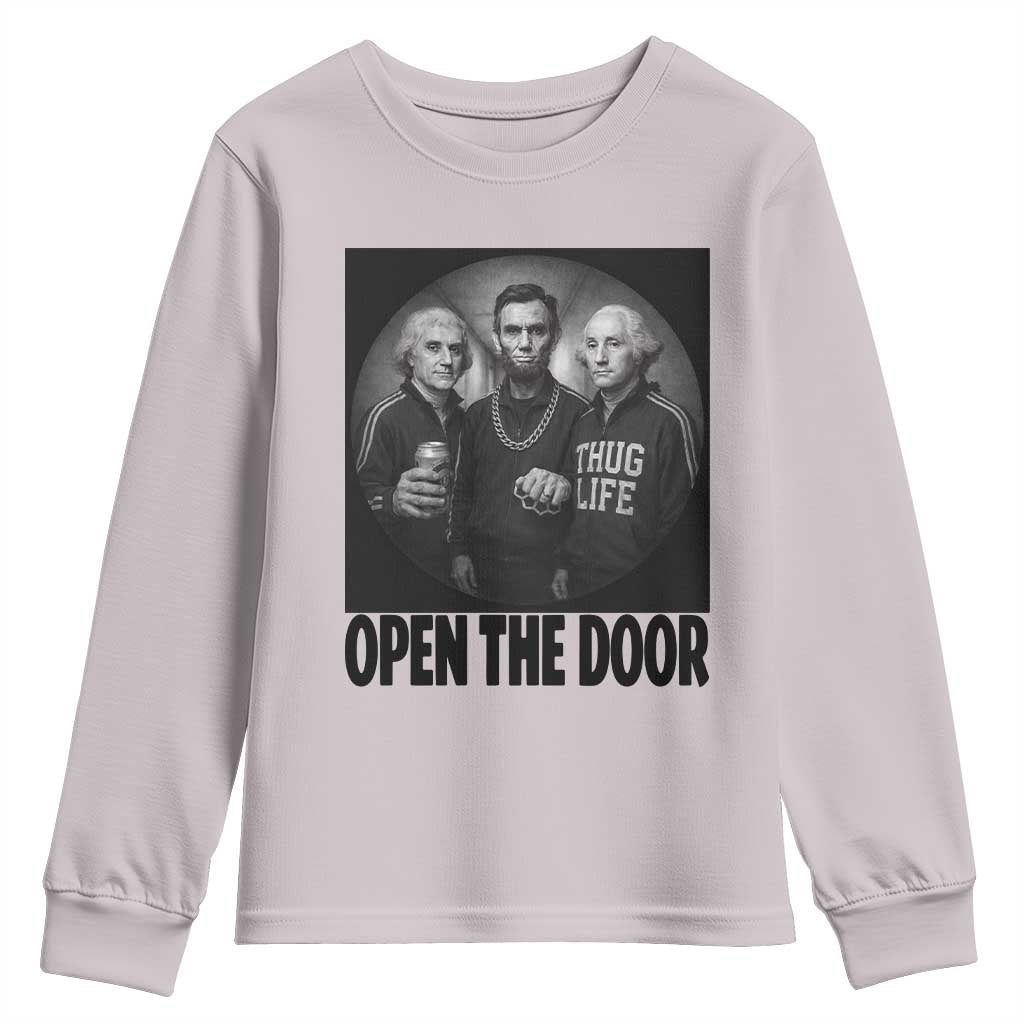 Funny Political American History Youth Sweatshirt Abraham Lincoln George Washington and Thomas Jefferson Meme