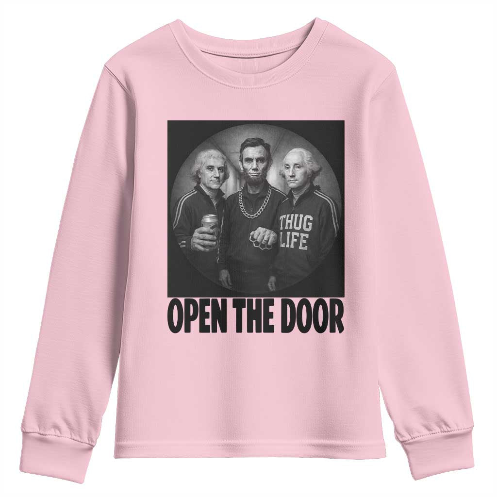 Funny Political American History Youth Sweatshirt Abraham Lincoln George Washington and Thomas Jefferson Meme