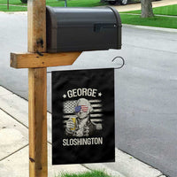George Sloshington Washington Garden Flag 4th of July America Flag Beer