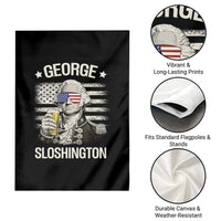 George Sloshington Washington Garden Flag 4th of July America Flag Beer