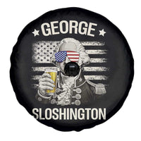 George Sloshington Washington Spare Tire Cover 4th of July America Flag Beer