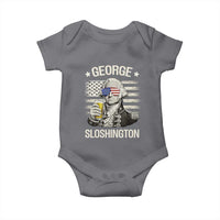 George Sloshington Washington Baby Onesie 4th of July America Flag Beer