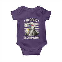 George Sloshington Washington Baby Onesie 4th of July America Flag Beer