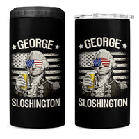 George Sloshington Washington 4 in 1 Can Cooler Tumbler 4th of July America Flag Beer