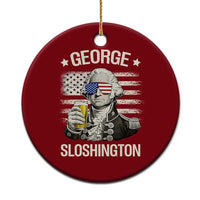 George Sloshington Washington Ceramic Ornament 4th of July America Flag Beer