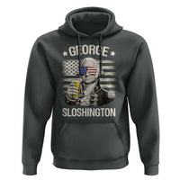 George Sloshington Washington Hoodie 4th of July America Flag Beer