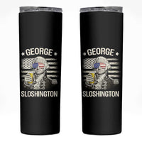 George Sloshington Washington Skinny Tumbler 4th of July America Flag Beer