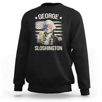 George Sloshington Washington Sweatshirt 4th of July America Flag Beer