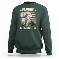 George Sloshington Washington Sweatshirt 4th of July America Flag Beer