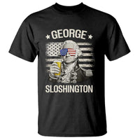 George Sloshington Washington T Shirt 4th of July America Flag Beer