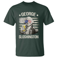 George Sloshington Washington T Shirt 4th of July America Flag Beer