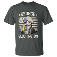 George Sloshington Washington T Shirt 4th of July America Flag Beer
