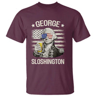 George Sloshington Washington T Shirt 4th of July America Flag Beer