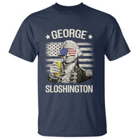George Sloshington Washington T Shirt 4th of July America Flag Beer