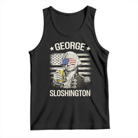 George Sloshington Washington Tank Top 4th of July America Flag Beer