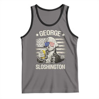 George Sloshington Washington Tank Top 4th of July America Flag Beer